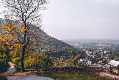 Scenic view of townscape against sky