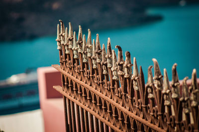 Low angle view of chess pieces