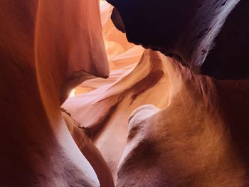 Low angle view of rock formation