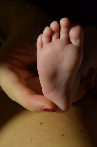 Close-up of human hand