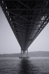 Low angle view of bridge over sea