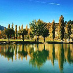 Scenic view of calm lake