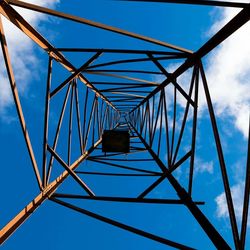 Low angle view of built structure against blue sky