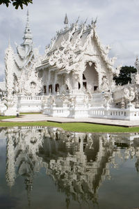 Reflection of temple in lake