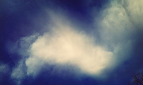 Low angle view of clouds in sky