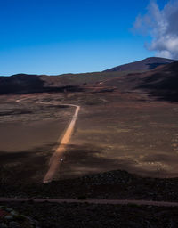 Scenic view of desert against sky