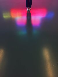 Close up of multi colored water