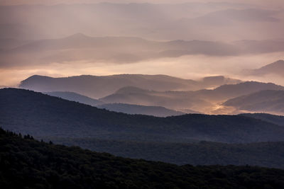 View from grandfather mountain in north carolina