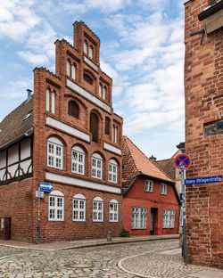 Old colorful buildings in lüneburg