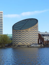View of city against blue sky