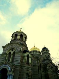 Low angle view of church against sky