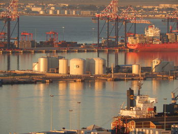 Boats in harbor