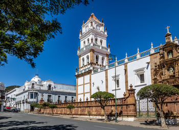 Low angle view of historic building against sky