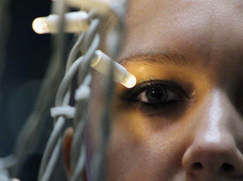 Close-up portrait of young woman