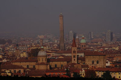 Aerial view of buildings in city