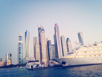 City skyline at waterfront