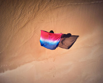 Umbrella on sand at beach