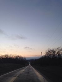 Country road at sunset