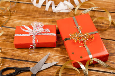 Christmas decoration on table