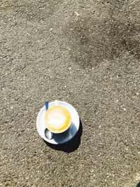 Coffee cup on table