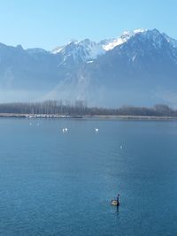 Scenic view of calm lake