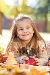 Portrait of a girl smiling