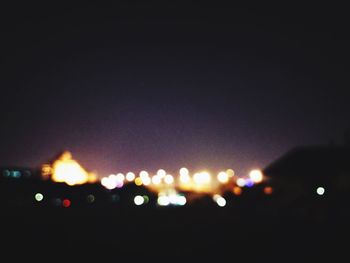 Defocused lights at night