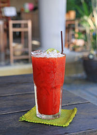 Close-up of drink on table