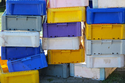 Full frame shot of yellow chairs