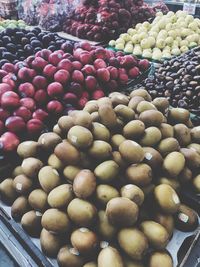 Close-up of fruits for sale at market stall