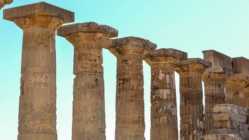 Low angle view of old ruins