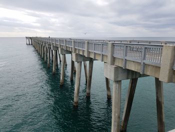 Pier on sea against sky