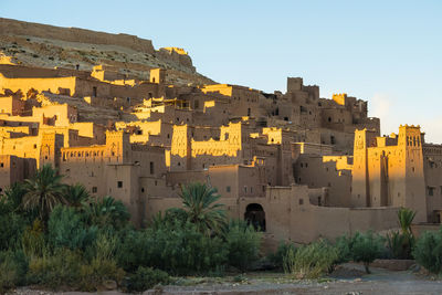 Ksar of ait ben haddou (ait benhaddou) at sunset, ouarzazate province, morocco