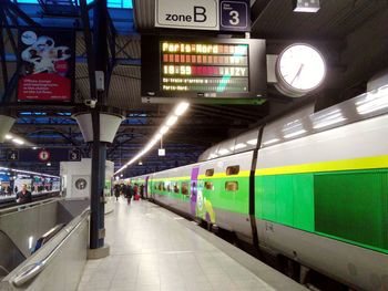 Train at railroad station