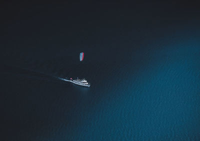 Sailboat sailing in sea