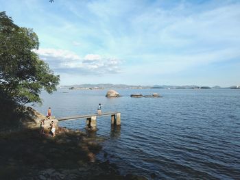 Scenic view of sea against sky