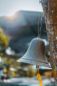 Close-up of old bell tower against sky