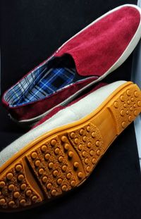 High angle view of shoes on table