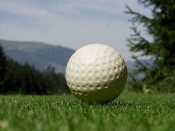 Close-up of ball on field