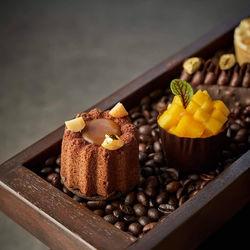 Close-up of food on table