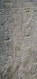 Close-up of text on wall