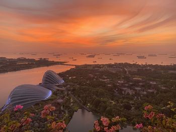 Scenic view of orange sky during sunset