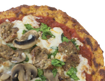 High angle view of meal served in plate