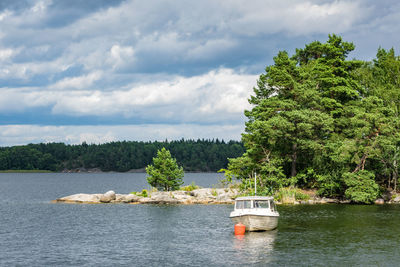 Scenic view of river against sky