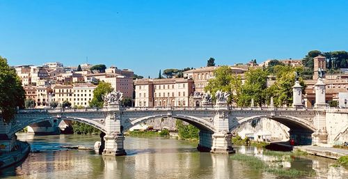 Bridge over river in city