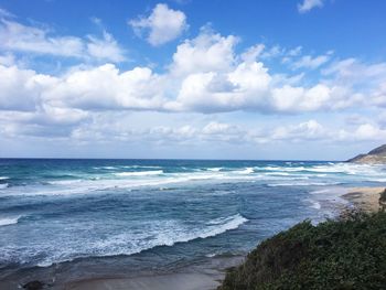 Scenic view of sea against sky