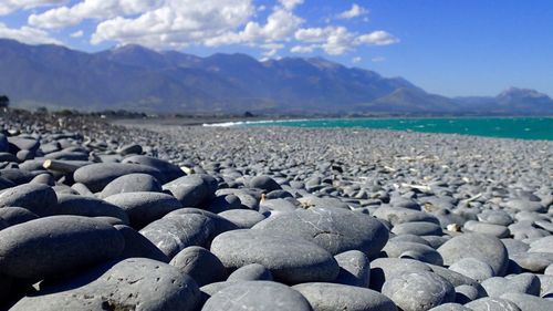 Surface level of rocky landscape