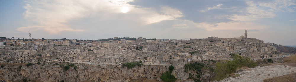 The panorama of the splendid city of matera