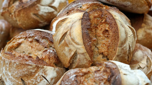 Close up view of fresh baked bread