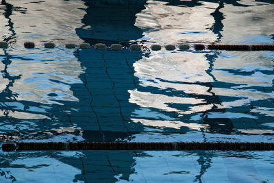 Full frame shot of swimming pool in lake